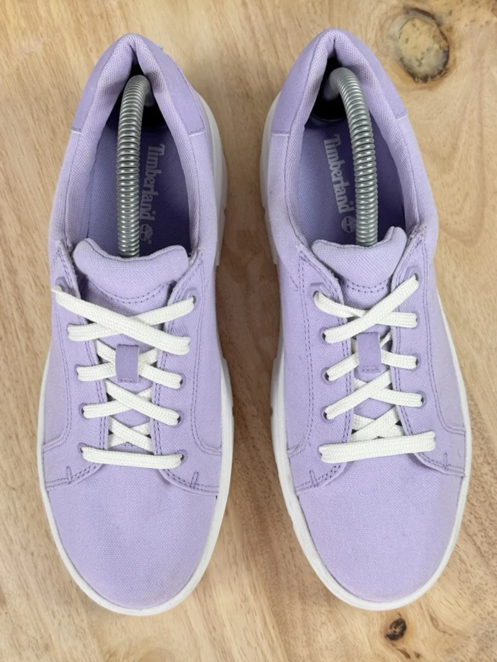Timberland Laurel Court Low Lace Up Canvas Sneakers Lilac‎ Purple Women 9.5